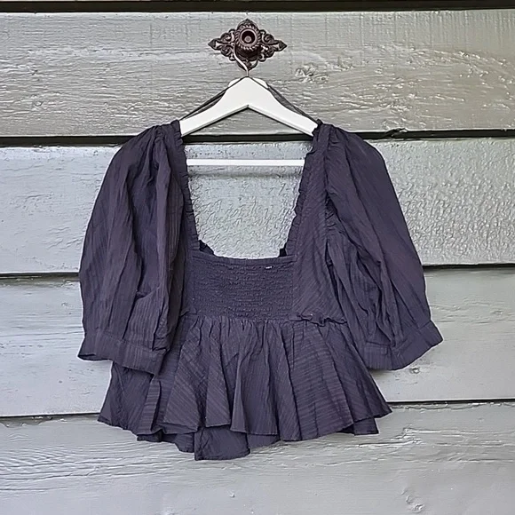 108 Free People Leave It To Me Top Black sz S NEW Women's - Picture 3 of 6